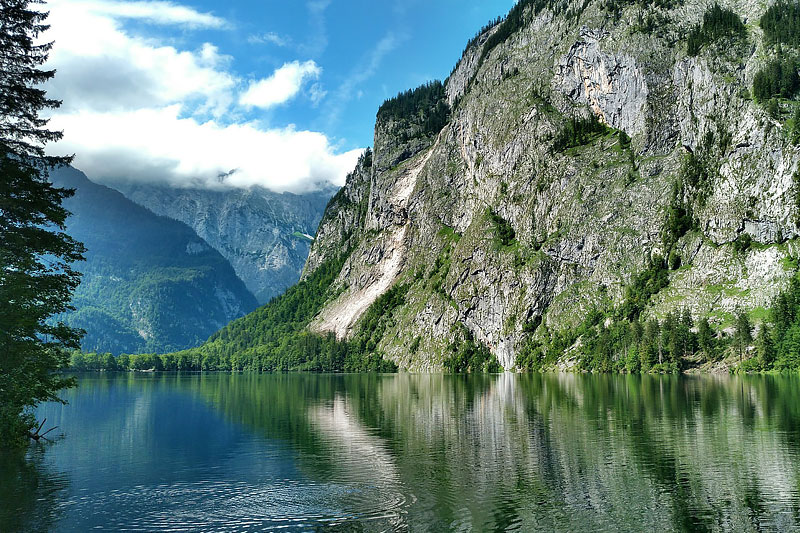 Königssee im Berchtesgadener Land in Bayern